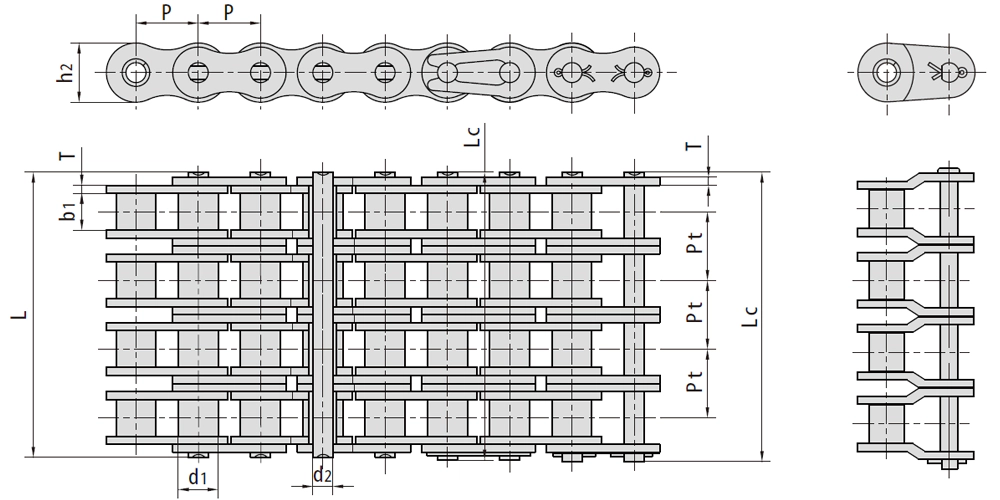 automatictransmissionpart-products-EP-A-Series Short Pitch Multiple Row Roller Chain-draft