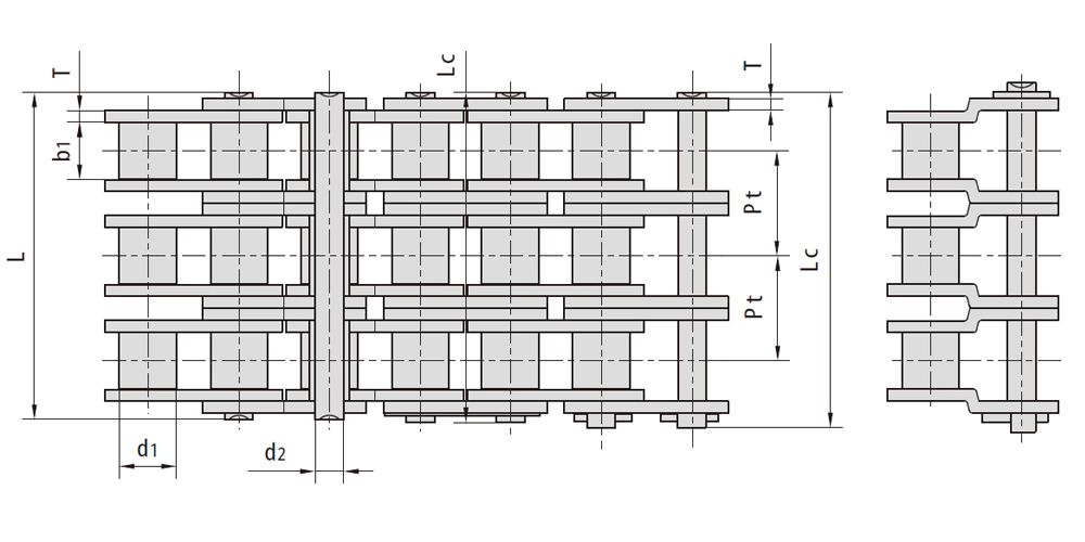 automatictransmissionpart-products-EP-A-Series Short Pitch Precision Triple Row Roller Chain-draft