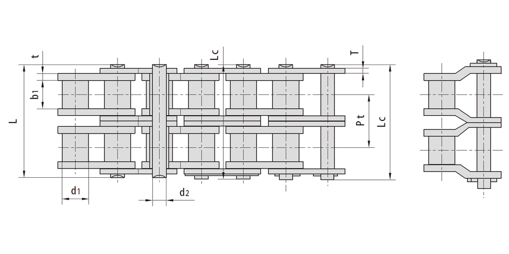 automatictransmissionpart-products-EP-B-Series Short Pitch Precision Double Row Roller Chain-draft