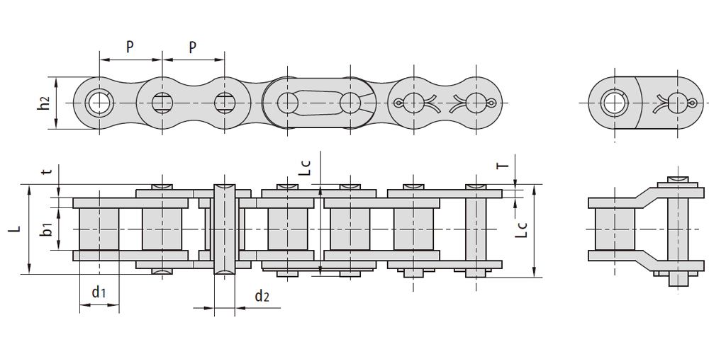 automatictransmissionpart-products-EP-B-Series Short Pitch Precision Single Row Roller Chain-draft