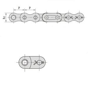 automatictransmissionpart-products-EP-B-Series Short Pitch Precision Triple Row Roller Chain