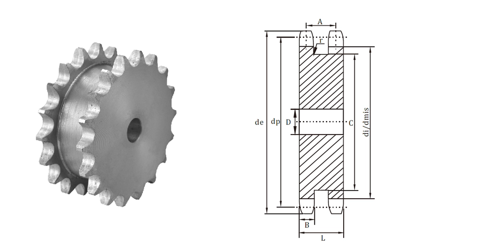 automatictransmissionpart-products-EP-European Double Sprockets for Two Single Chains-draft