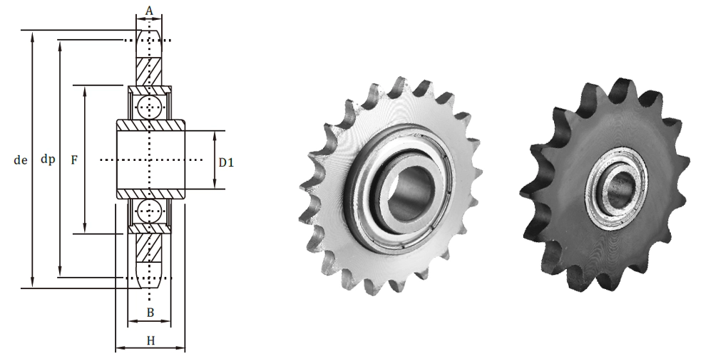 automatictransmissionpart-products-EP-European Standard Idler Sprockets with Ball Bearing-draft
