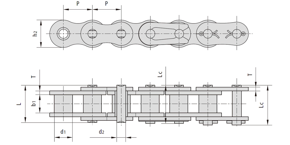 automatictransmissionpart-products-EP-Heavy Duty Series Simplex Roller Chain-draft