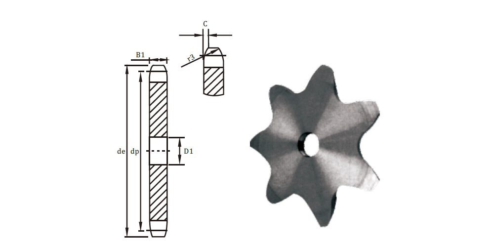automatictransmissionpart-products-EP-Plate Wheels For Conveyor Chain-draft