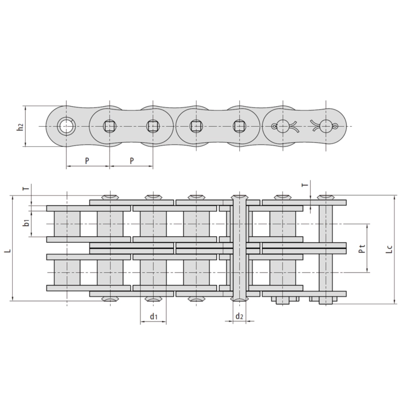 EP-SP系列高强度短节距双排滚子链 automatictransmissionpart-products-EP-SP High Strength Short Pitch Duplex Roller Chain
