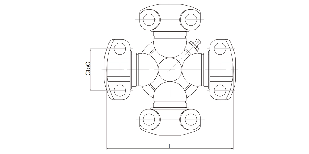 automatictransmissionpart-products-EP-Universal Joint with 4 Wing Bearings-draft