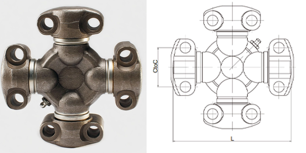automatictransmissionpart-products-EP-GUKO1-28 Series KOMATSUI Universal Joint-draft